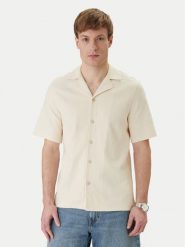 Guess Koszula M6GP10 K3079 Écru Regular Fit. Koszule męskie Guess, m, z aplikacjami, z bawełny, bez kołnierzyka, bez ramiączek. Za 339.99 zł.