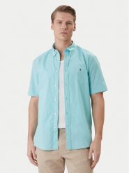 Tommy Hilfiger Koszula MW0MW42630 Turkusowy Regular Fit. Niebieskie koszule męskie Tommy Hilfiger, m, bez wzorów, z bawełny, bez kołnierzyka, bez ramiączek. Za 289.99 zł.