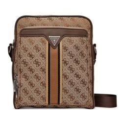 Saszetka Guess. Brązowe saszetki męskie Guess, z aplikacjami, małe. Za 289.99 zł.