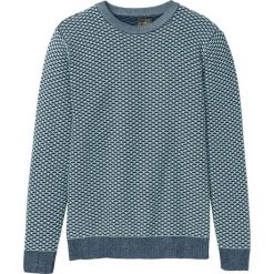 Sweter wzorzysty bonprix jasnozielono-ciemnoniebieski. Swetry męskie marki bonprix. Za 37.99 zł.