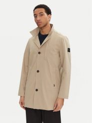 Tom Tailor Płaszcz przejściowy 1045060 Beżowy Regular Fit. Brązowe płaszcze męskie Tom Tailor, l, bez wzorów, z syntetyku, bez kaptura. Za 349.99 zł.