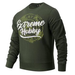 Bluza męska EXTREME HOBBY BADGE. Niebieskie bluzy nierozpinane męskie EXTREME HOBBY, m, bez wzorów, z bawełny, klasyczne, bez ramiączek, bez kaptura. Za 229.00 zł.