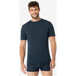 Koszulka termoaktywna z krótkim rękawem męska SUPER.NATURAL Sierra 140 Tee. Niebieskie bielizna termoaktywna męska super.natural, m, bez wzorów, bez ramiączek. Za 368.99 zł.