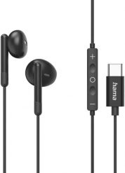 Słuchawki Hama SŁUCHAWKI DOUSZNE CLASSY USB-C NEW CZARNE. Czarne słuchawki douszne HAMA. Za 40.27 zł.