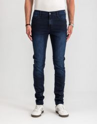 Męskie Spodnie Jeansowe Mustang Style Frisco Skinny Denim Blue 1017116 5000 801. Niebieskie jeansy męskie Mustang, bez wzorów, z denimu. Za 199.99 zł.