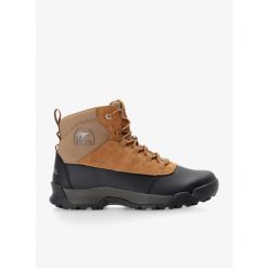 Buty zimowe męskie Sorel Buxton Lite Lace Plus WP. Brązowe buty trekkingowe męskie Sorel, na zimę, bez wzorów, sportowe, bez obcasa, bez zapięcia. Za 493.99 zł.