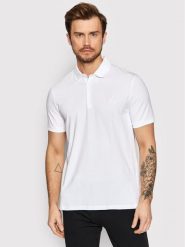 KARL LAGERFELD Polo 745890 500221 Biały Regular Fit. Białe koszulki polo męskie KARL LAGERFELD, l, bez wzorów, z bawełny, bez kołnierzyka, bez ramiączek. Za 389.99 zł.