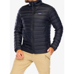 Kurtka puchowa Patagonia Down Sweater. Czarne kurtki męskie Patagonia, xl, bez wzorów, z puchu, sportowe, bez ramiączek, bez kaptura. Za 1,129.50 zł.