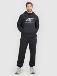 4F Spodnie dresowe joggery męskie - szare XXL. Szare długie spodnie sportowe męskie 4f, bez wzorów, z dresówki, sportowe. Za 159.99 zł.