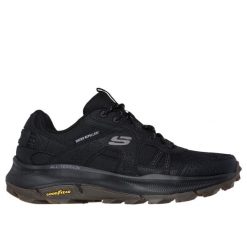 Buty trailowe Skechers Equalizer 5.0 Trail Solix Creek. Czarne buty do biegania męskie Skechers, bez wzorów, bez zapięcia, do biegania. W wyprzedaży za 369.85 zł.