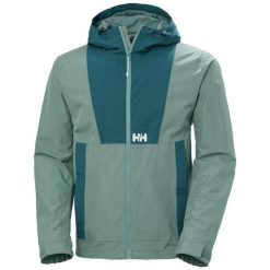 Kurtka wodoodporna z kapturem Helly Hansen Rig. Zielone kurtki męskie Helly Hansen, m, bez wzorów, bez ramiączek, z kapturem. Za 701.50 zł.
