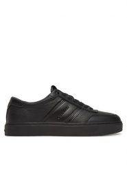 Calvin Klein Sneakersy Clean Cup Low Lace Tape HM0HM01898 Czarny. Czarne buty sportowe na co dzień męskie Calvin Klein, m, bez wzorów, ze skóry, bez ramiączek, bez kaptura. Za 399.99 zł.