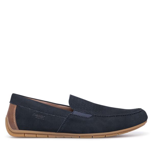 Mokasyny Rieker. Niebieskie mokasyny męskie Rieker, bez zapięcia. Za 369.99 zł.