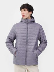 4F Kurtka puchowa z wypełnieniem syntetycznym męska XXL. Szare kurtki męskie 4f, m, bez wzorów, z materiału, bez ramiączek, bez kaptura. Za 369.99 zł.