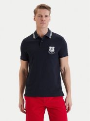 Tommy Hilfiger Polo Badge MW0MW43061 Granatowy Regular Fit. Niebieskie koszulki polo męskie Tommy Hilfiger, m, bez wzorów, z bawełny, bez kołnierzyka, bez ramiączek. Za 409.99 zł.
