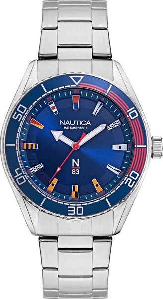 Zegarek Nautica Zegarek męski Nautica NAPFWS004 srebrny. Szare zegarki męskie Nautica, srebrne. Za 429.00 zł.