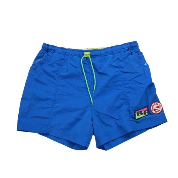 Second life - Męskie kąpielówki Aqua Gear - Stan bardzo dobry. Niebieskie kąpielówki męskie Nike, l, bez wzorów. Za 204.44 zł.