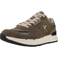 Buty LYLE&SCOTT FOREVER003 Zielony. Zielone buty trekkingowe męskie LYLE AND SCOTT, bez wzorów, ze skóry, sportowe, bez obcasa, bez zapięcia. Za 534.55 zł.