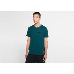 Koszulka sportowa męska Nike Kyrie Irving Logo Dri-fit. Niebieskie t-shirty sportowe męskie Nike, m, bez wzorów, sportowe, bez ramiączek. Za 149.00 zł.