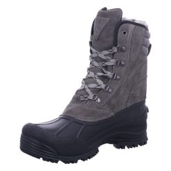 Buty zimowe męskie CMP Kinos WP. Czarne buty trekkingowe męskie CMP, na zimę, bez wzorów, bez zapięcia, trekkingowe. Za 369.99 zł.