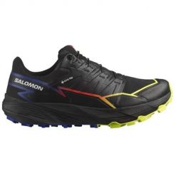 Buty do biegania męskie Salomon Thundercross Gtx Gore-tex. Czarne buty do biegania męskie Salomon, bez wzorów, z gore-texu, bez zapięcia, do biegania, gore-tex. Za 649.99 zł.