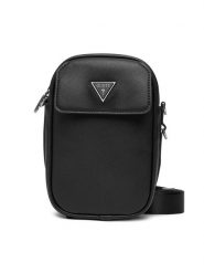 Guess Saszetka HMMISA P5425 Czarny. Czarne saszetki męskie Guess, z aplikacjami, ze skóry. Za 219.99 zł.
