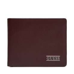 Portfel Guess. Brązowe portfele męskie Guess, z aplikacjami. Za 279.99 zł.