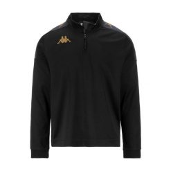 Kurtka z dresu Kappa Gassolo. Czarne kurtki męskie Kappa, bez wzorów, z dresówki, sportowe, bez ramiączek, bez kaptura. W wyprzedaży za 137.80 zł.