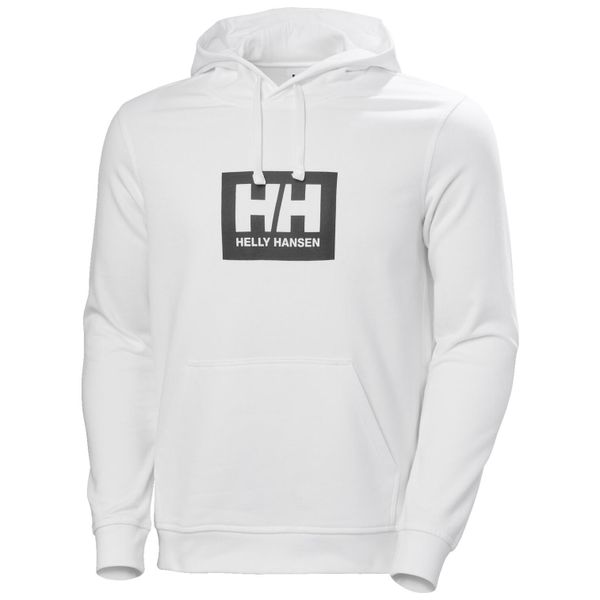 Bluza z kapturem Helly Hansen Box. Białe bluzy nierozpinane męskie Helly Hansen, m, bez wzorów, z bawełny, z kapturem. W wyprzedaży za 266.65 zł.