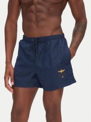 Aeronautica Militare Szorty kąpielowe 251BW223CT2967 Granatowy Regular Fit. Niebieskie kąpielówki męskie Aeronautica Militare, bez wzorów, z syntetyku. Za 229.99 zł.