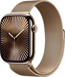 Smartwatch Apple Watch 10 GPS + Cellular 46mm Gold Titanium Milanese Loop M/L Złoty (MX003ET/A). Żółte zegarki smartwatch Apple. Za 4,218.99 zł.