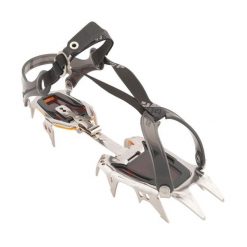 Raki wspinaczkowe koszykowe Black Diamond SERAC STRAP CRAMPON. Szare buty trekkingowe męskie Black Diamond, bez wzorów, sportowe, bez obcasa, bez zapięcia. Za 627.99 zł.