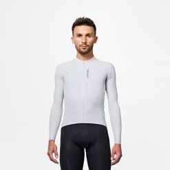 Bluza rowerowa UV Van Rysel Racer Ultralight. Szare bluzy rozpinane męskie VAN RYSEL, l, bez wzorów, z materiału, klasyczne, bez ramiączek, bez kaptura. W wyprzedaży za 129.99 zł.