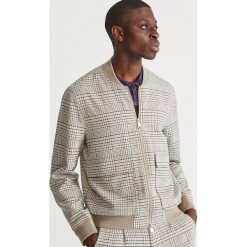Kurtka bomber w kratę - Szary. Kurtki męskie marki Reserved. Za 279.99 zł.