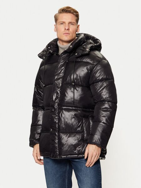 Jack & Jones Kurtka zimowa Green Point 12268209 Czarny Loose Fit. Czarne kurtki męskie Jack & Jones, na zimę, m, bez wzorów, z syntetyku, bez ramiączek, bez kaptura. Za 329.99 zł.