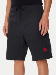 Hugo Szorty materiałowe Garlio242 50510594 Czarny Regular Fit. Czarne szorty męskie Hugo, bez wzorów, z bawełny. Za 299.99 zł.