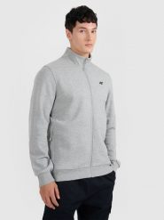 4F Bluza dresowa rozpinana bez kaptura męska - szara S. Szare bluzy rozpinane męskie 4f, m, bez wzorów, z bawełny, bez ramiączek, bez kaptura. Za 159.99 zł.