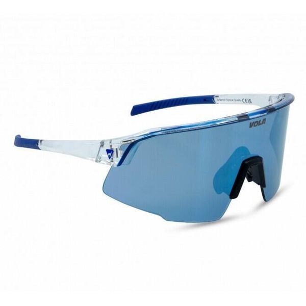 Okulary przeciwsłoneczne Vola. Niebieskie okulary przeciwsłoneczne męskie VOLA, bez wzorów, sportowe. Za 418.00 zł.