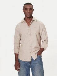 Guess Koszula M5BH26 W1961 Beżowy Regular Fit. Brązowe koszule męskie Guess, m, z aplikacjami, z bawełny, bez kołnierzyka, bez ramiączek. Za 249.99 zł.