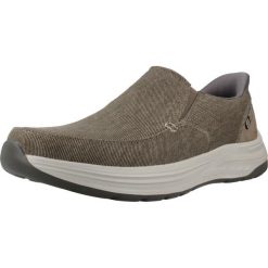 Buty SKECHERS SLIP-INS DECKLAN GULLIVER Brązowy. Brązowe buty trekkingowe męskie Skechers, bez wzorów, z tkaniny, bez zapięcia, trekkingowe, skechers sport. Za 364.99 zł.