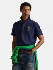 Polo Ralph Lauren Polo 710B16616001 Granatowy Regular Fit. Niebieskie koszulki polo męskie Polo Ralph Lauren, m, bez wzorów, z bawełny, bez kołnierzyka, bez ramiączek. Za 949.99 zł.