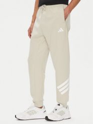 Adidas Spodnie dresowe Future Icons 3-Stripes JW7092 Beżowy Regular Fit. Brązowe spodnie dresowe męskie ADIDAS, bez wzorów, z bawełny. Za 219.99 zł.
