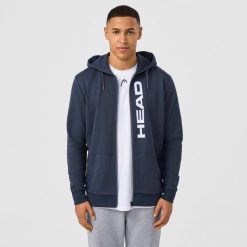 Bluza z kapturem z pełnym zamkiem błyskawicznym Head Club Original. Niebieskie bluzy z kapturem męskie Head, m, bez wzorów, z kapturem. W wyprzedaży za 270.00 zł.
