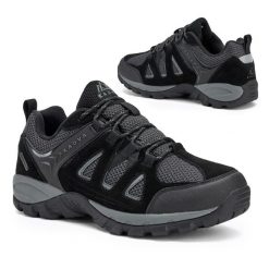Buty trekkingowe męskie KADVA Traver Low WP. Czarne buty trekkingowe męskie KADVA, bez wzorów, sportowe, bez obcasa, bez zapięcia. Za 179.99 zł.