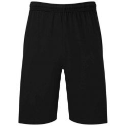 Męskie Spodenki Jersey Iconic 195. Czarne szorty sportowe męskie Fruit of the Loom, bez wzorów, z jersey, sportowe. Za 45.99 zł.