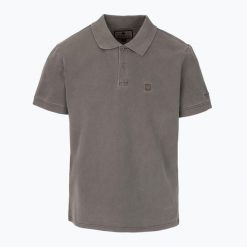Koszulka polo męska Pitbull Washed Polo. Brązowe koszulki polo męskie PITBULL, l, bez wzorów, bez kołnierzyka, bez ramiączek. Za 139.99 zł.