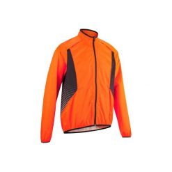 Kurtka przeciwdeszczowa na rower szosowy ROADCYCLING 500 męska. Czerwone kurtki męskie B'TWIN. Za 129.99 zł.