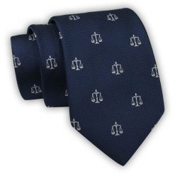 Krawat Alties (7 cm) - Znaki Zodiaku: WAGA. Niebieskie krawaty i muchy męskie Alties, bez wzorów, z tkaniny, eleganckie. Za 49.00 zł.