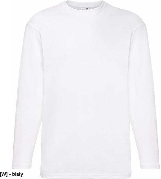 FOTL-610380 - Koszulka Valueweight z długim rękawem, męska - biały S. Białe koszulki męskie z długim rękawem Reis, m, bez wzorów, bez kołnierzyka, bez ramiączek. Za 21.26 zł.