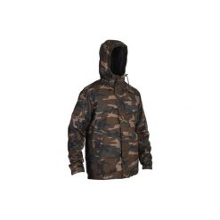 Kurtka myśliwska SIBIR 100 CAMO WOODLAND. Brązowe kurtki męskie SOLOGNAC, z materiału. Za 149.99 zł.